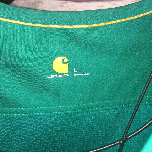 Green carhartt force scrub top nurse shirt doctors shirt carhartt clothing large - Picture 3 of 6